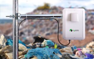 Senzory v okolí skládky měří koncentraci plynů i polétavého prachu. Foto: Agdata