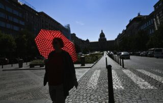Václavské náměstí v Praze není „cool“. Během horkých dní se dokáže nesnesitelně rozpálit. Foto: ČTK