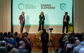 Na konferenci Vyspělé Česko vystoupila mimo jiné Soňa Klepek Jonášová, zakladatelka Institutu cirkulární ekonomiky. Foto: Kateřina Fialová