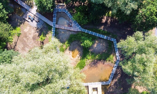 Nová lokalita s mokřady a tůněmi v Ostravě Hrabové. Foto: Magistrát města Ostravy