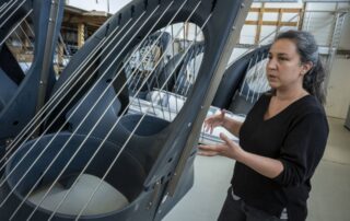Natalie Rojko, členka vedení společnosti Energyminer, představuje Energyfish na workshopu pro startupy. Foto: Rainer Kwiotek, Zeitenspiegel