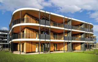 Bytovky ze dřeva na pomezí pražských Stodůlek a Řeporyjí. Foto: poskytnuto UBM Development Czechia