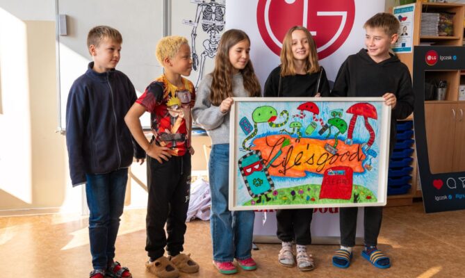 ESG kampaň společnosti LG Electronics „Podpora vzdělávání v oblasti recyklace elektroodpadu“ zahrnovala také výtvarnou soutěž. Foto: poskytnuto společností LG Electronics