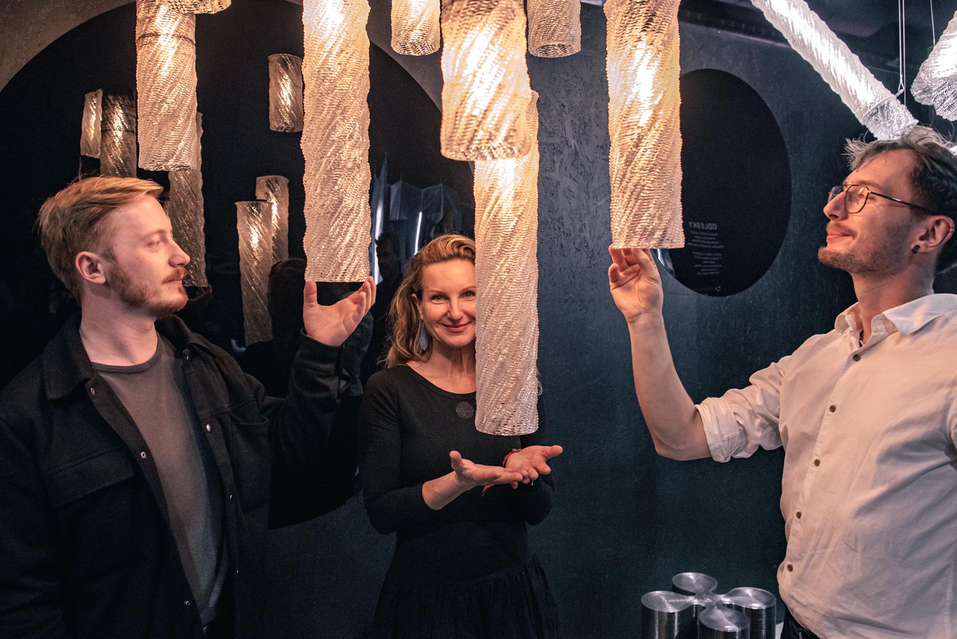 Jan Kulhánek, Jitka Hvězdová a Ondřej Cigáník ze studia Plastenco. Foto: Kateřina Hefler, Ekonews