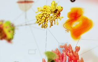 Ilustrace Google DeepMind ztvárňuje odpověď na otázku, jak může umělá inteligence napomoci udržitelnosti. Ilustrace: Google DeepMind, Unsplash