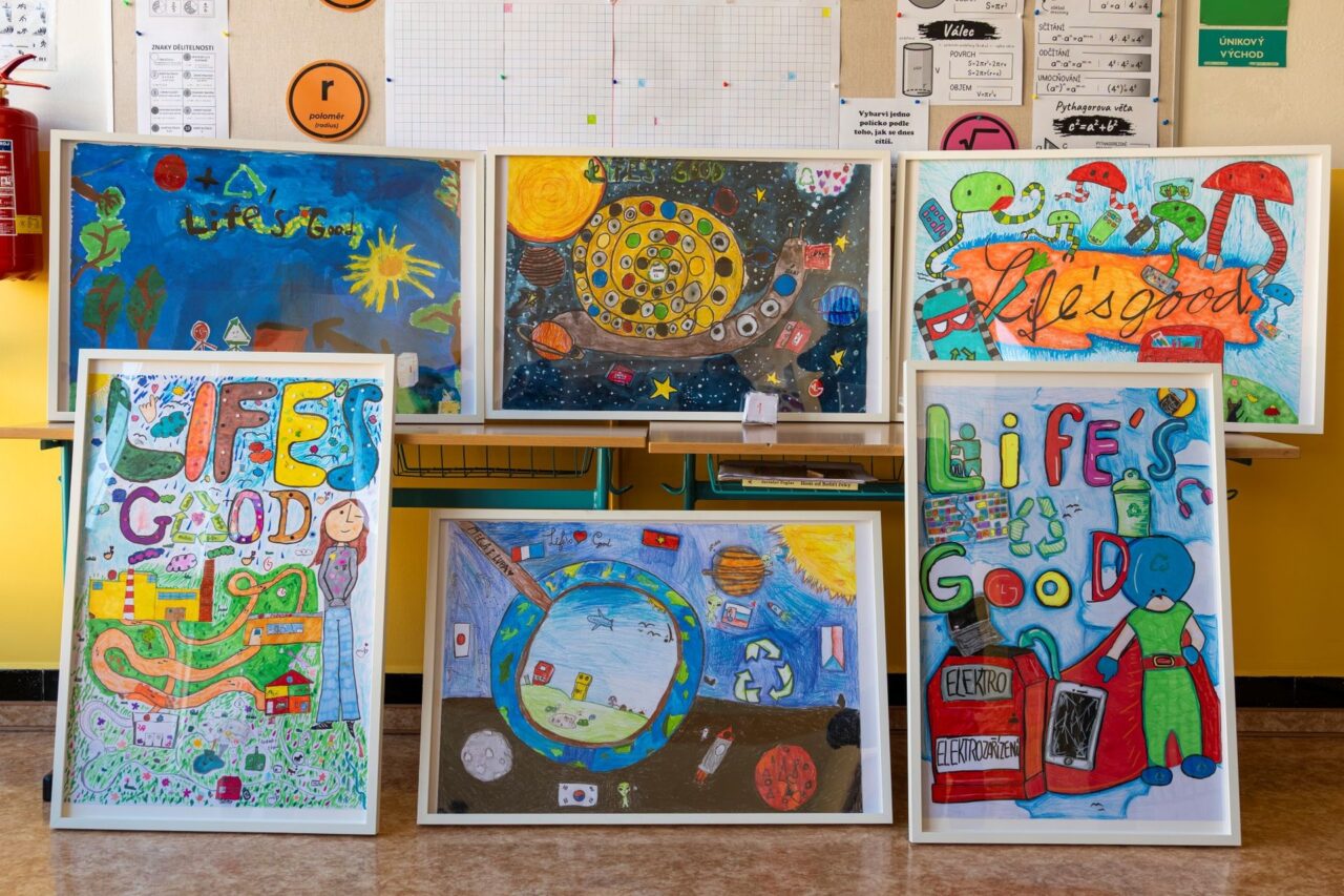 Součástí projektu byla doprovodná výtvarná soutěž inspirovaná sloganem Life’s Good, která propojila ekologické téma s kreativním vyjádřením. Foto: poskytnuto společností LG Electronics