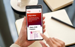 Registrace do aplikace Propojeno je velice jednoduchá a zvládne ji každý i z mobilního telefonu. Foto: poskytnuto společností E.ON