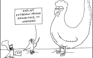 Fíla a Píro. Extrémní případ kohabitace. Ilustrace: Sára Mazúchová