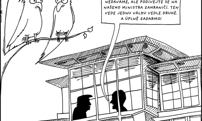 Fíla a Píro. NATO. Ilustrace: Sára Mazúchová