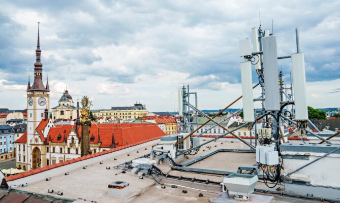Vysílač společnosti O2 v Olomouci. Foto: poskytnuto společností O2