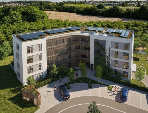 Bytovka s větrnými turbínami i čističkou vody. Nová dřevostavba pokryje dvě třetiny spotřeby svých obyvatel