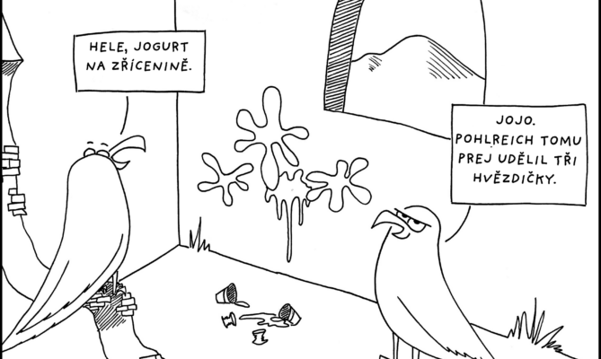 Fíla a Píro. Jogurt. Ilustrace: Sára Mazúchová