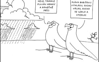 Fíla a Píro. Prší. Ilustrace: Sára Mazúchová
