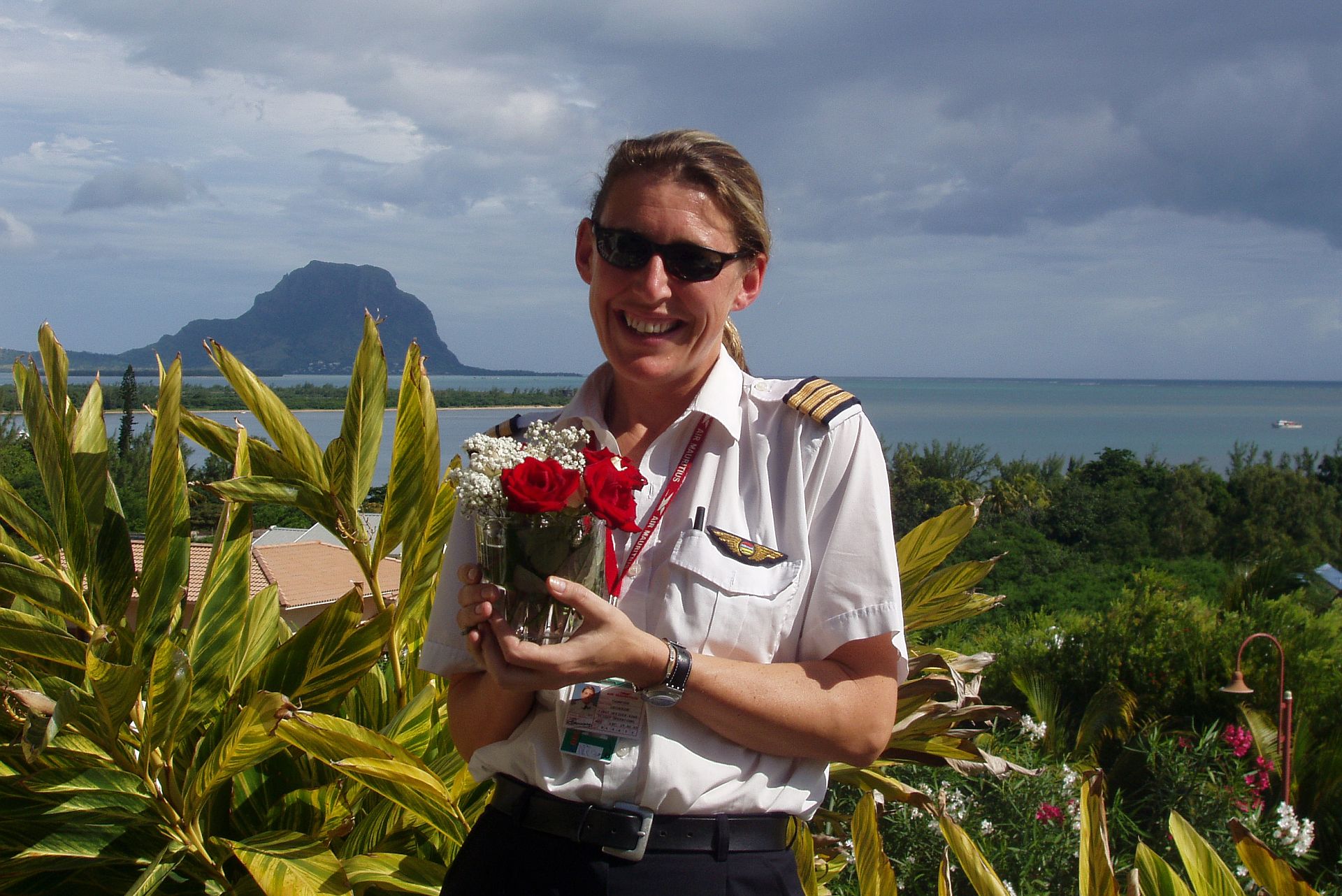 Katie Thompson po svém posledním letu s Airbusem A340. Foto: poskytnuto Katie Thompson